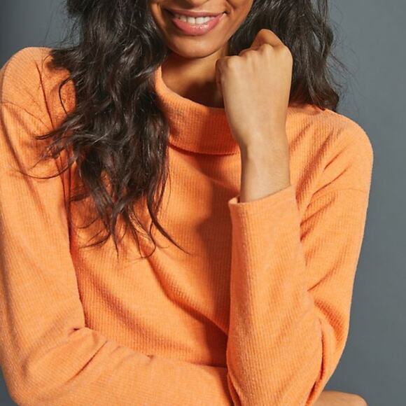 Anthropologie Orange Trina Tulip-Back Top - Picture 2 of 16